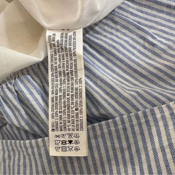 English Factory Sweet Heart Seersucker Colorblock Effie Ruffle Maxi Dress XS - Picture 10 of 10